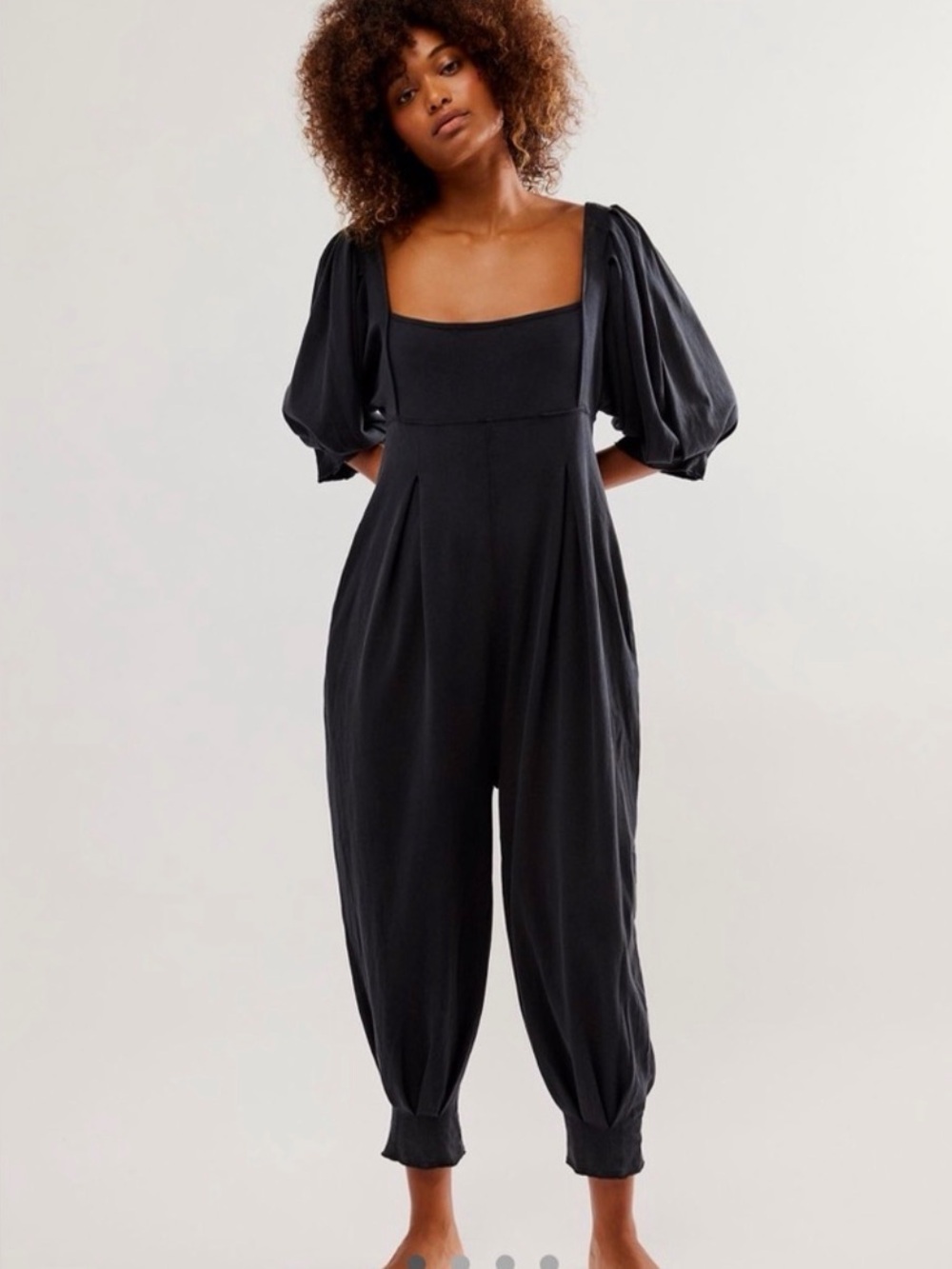 Free People Black Lotta Love Romper